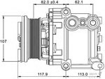 FC1724 A/C Compressor 1476182 6S6H19D629AB FORD FIESTA 2001-